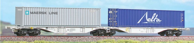 Articulated Container car type Sggmrss 90 of Rail Cargo Austria loaded  with containers<br /><a href='images/pictures/ACME/acme40260.jpg' target='_blank'>Full size image</a>
